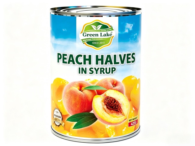Canned peach in syrup