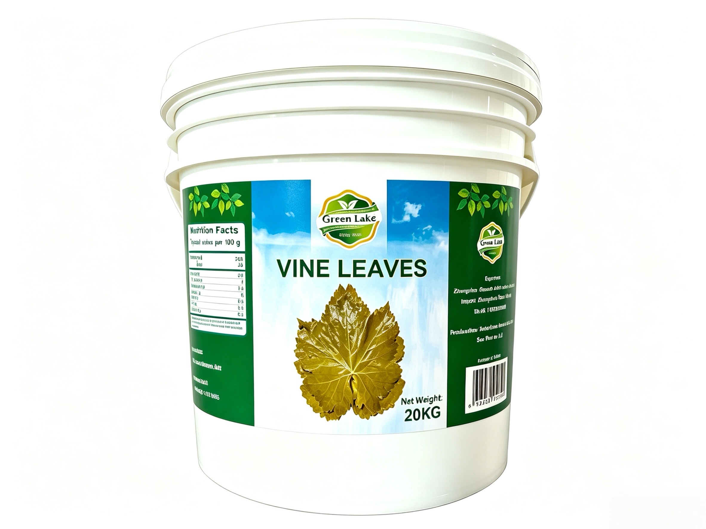 Grape Leaves in bucket