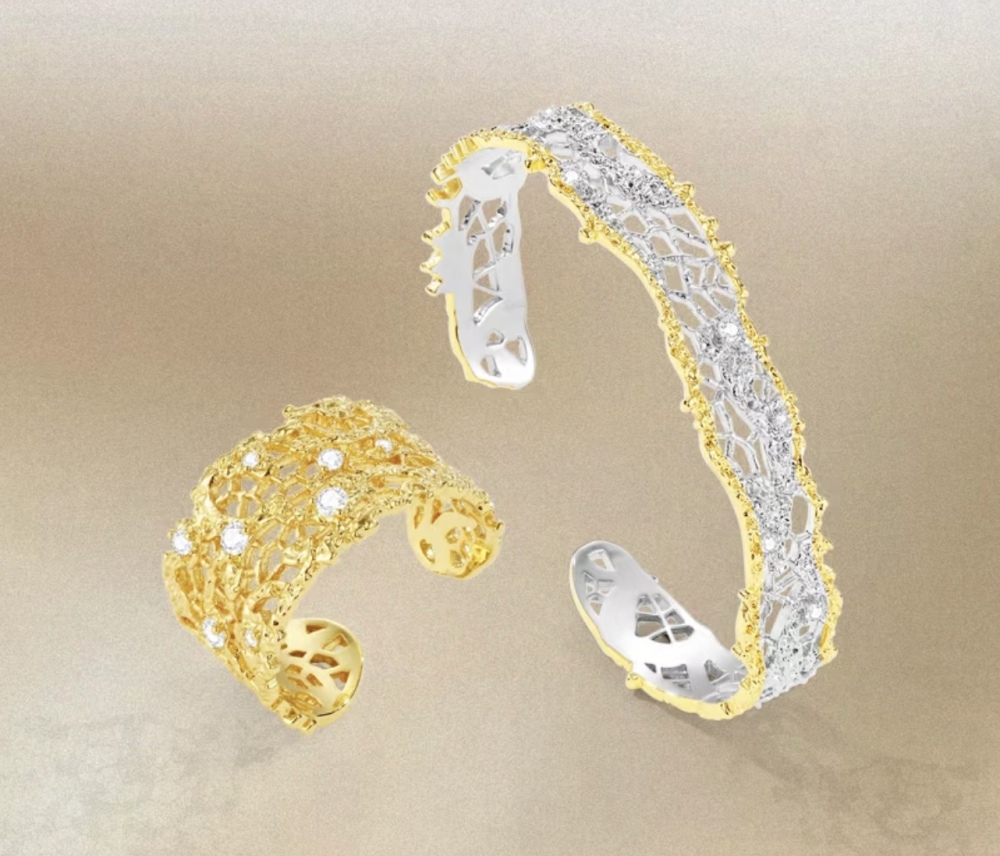 Temperament light luxury retro lace open bracelet who wears the beautiful collection