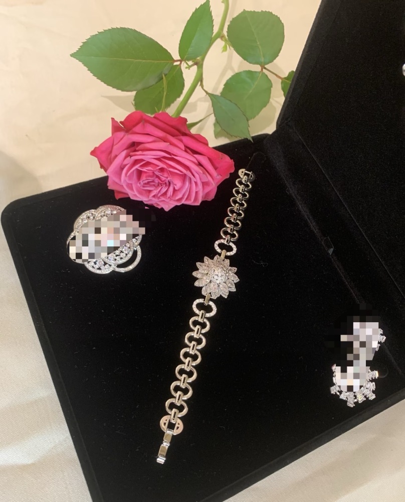 Bracelet - Heavy Industry White Zircon Sunflower Flower Hot Women's Hands-on Jewelry