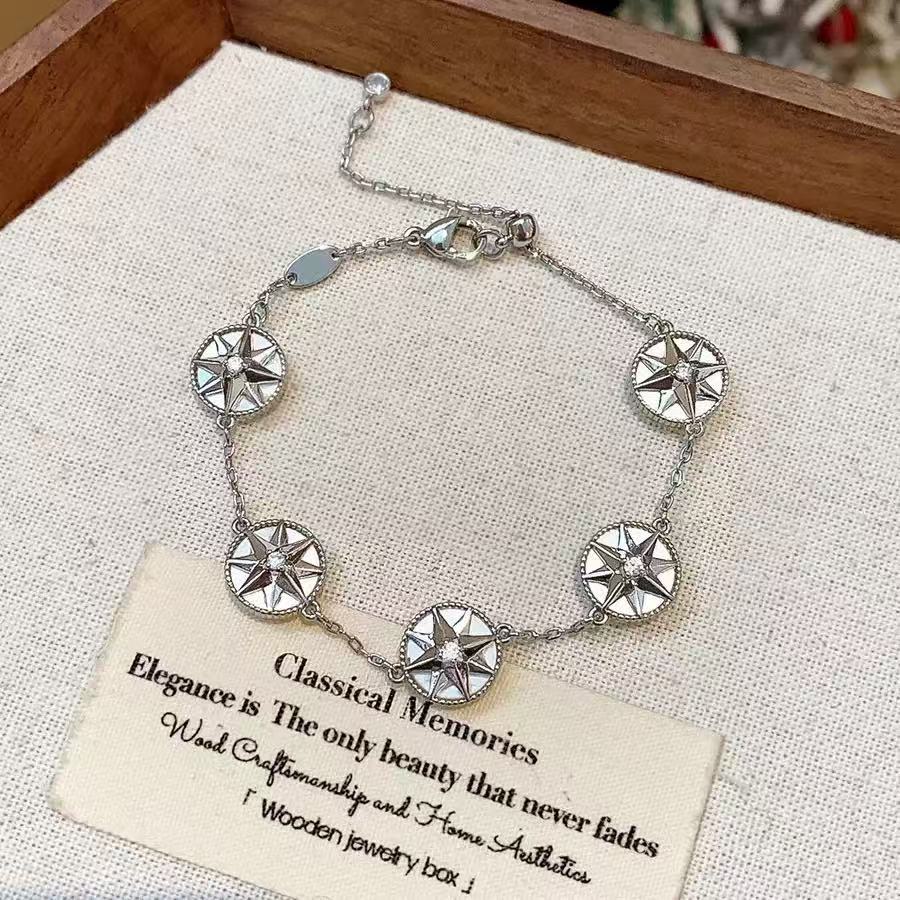 Bracelet - Zircon round eight-star Mangbei mother bracelet women's personality versatile bracelet niche two-sided wearable