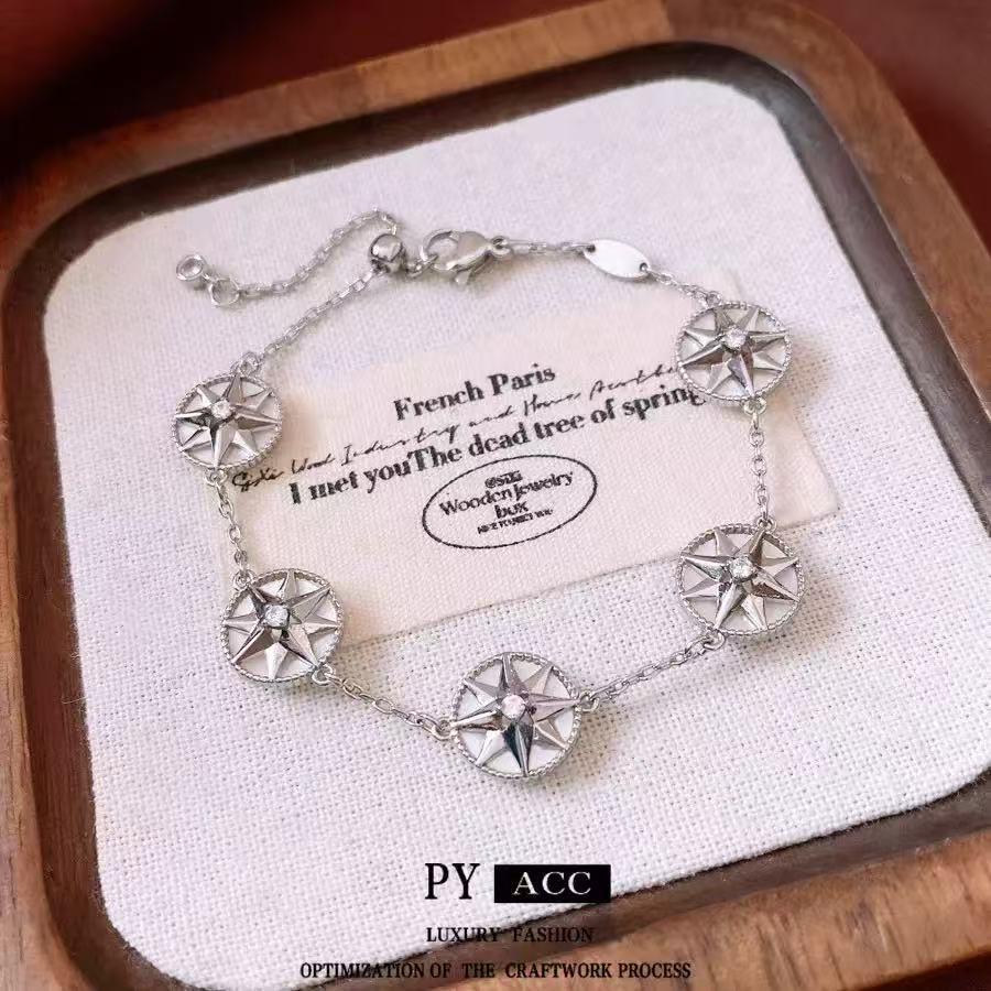 Bracelet - Zircon round eight-star Mangbei mother bracelet women's personality versatile bracelet niche two-sided wearable