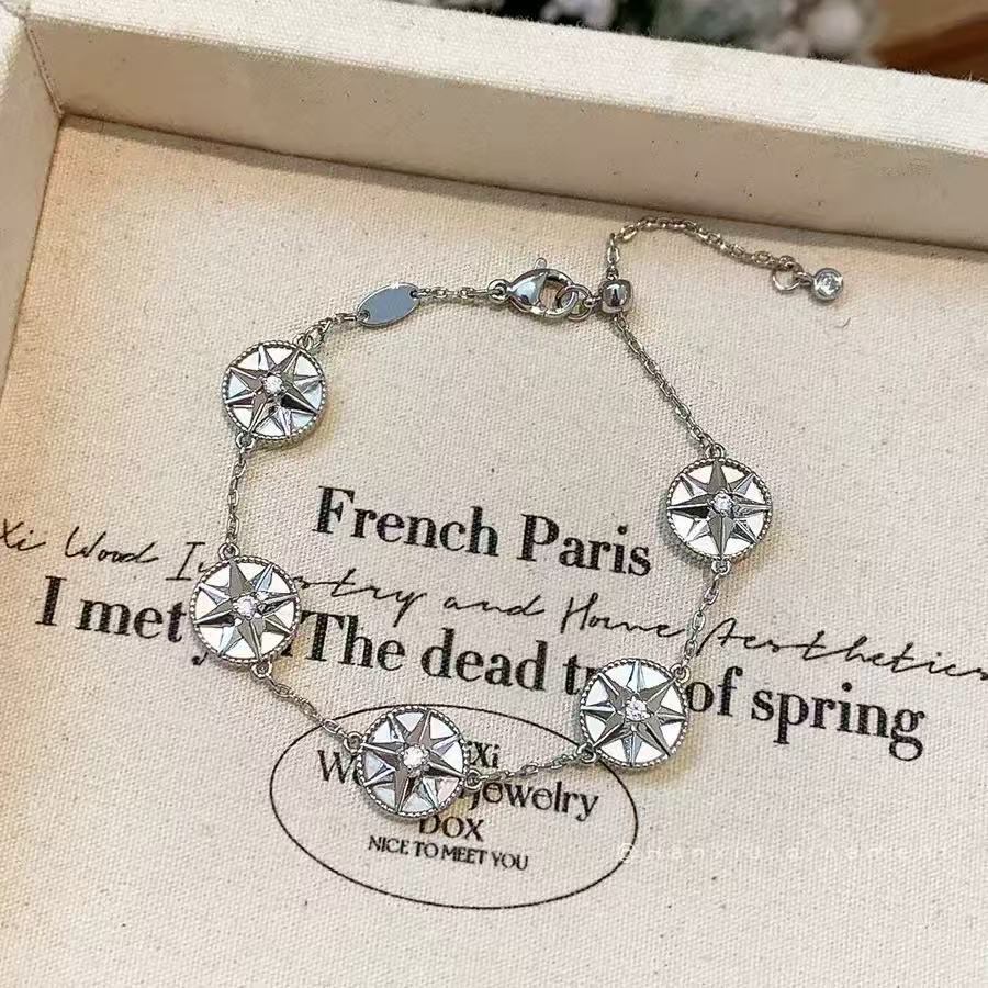 Bracelet - Zircon round eight-star Mangbei mother bracelet women's personality versatile bracelet niche two-sided wearable