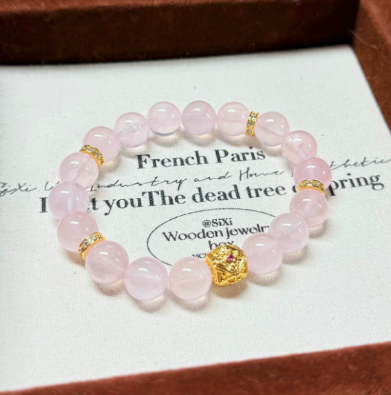 Bracelet - Crystal Energy Bracelet Brazilian Amethyst White Crystal Powder Crystal Purple Qi Donglai White Moonlight