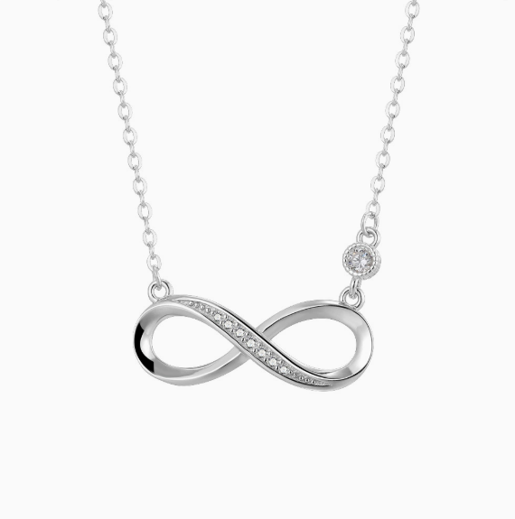 Popular 925 sterling silver unlimited 8-character bracelet women's European and American fashion light luxury niche high-end bracelet, niche summer versatile collarbone chain