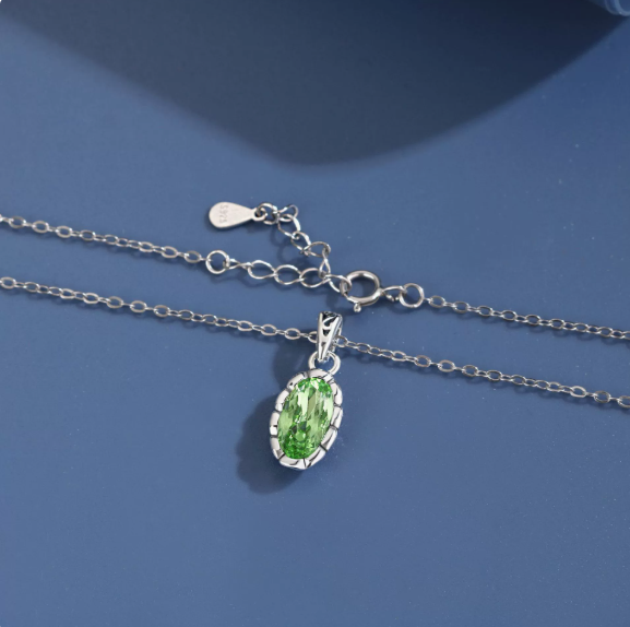 Popular 925 sterling silver green crystal ring women's cross-border retro personality fashion hollow ring opening adjustment, sterling silver crystal necklace women's summer