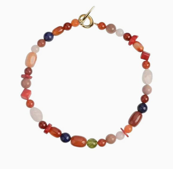 New romantic universe color beaded necklace niche design advanced collarbone chain temperament chain