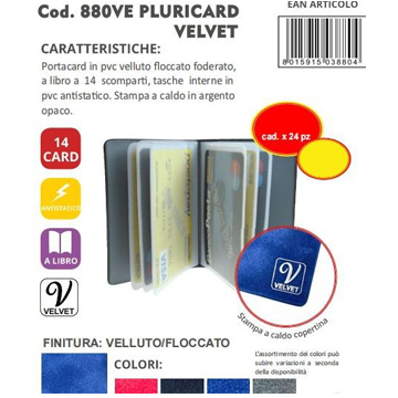 PORTACARD  IN PVC  14  SCOMPARTI  CONF. 24PZ