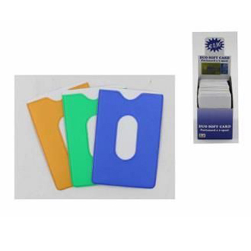 PORTACARD  IN  PVC  COLORATO  A  DUE  SCOMPARTI  CONF.48PZ