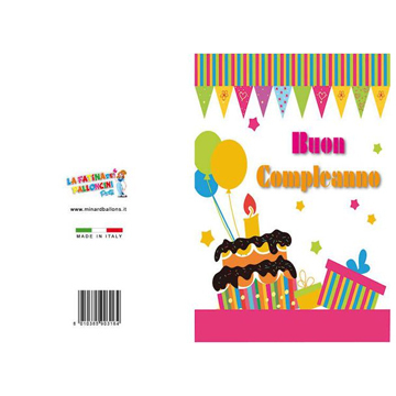 BIGLIETTI COMPLEANNO PZ 12 COD.3164