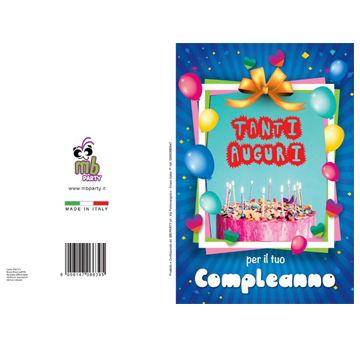 BIGLIETTI COMPLEANNO PZ 12 COD.6395