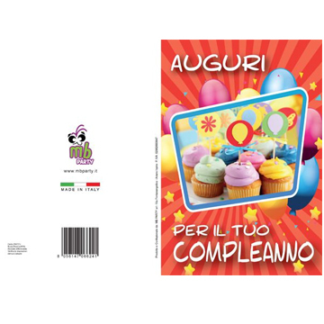 BIGLIETTI COMPLEANNO PZ 12 COD.6241