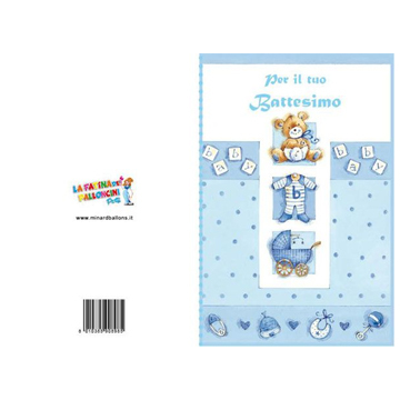 BIGLIETTI BATTESIMO M PZ 12 COD.8985