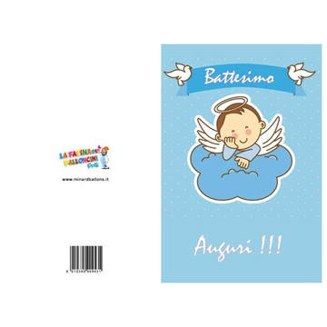 BIGLIETTI BATTESIMO M PZ 12 COD.9531