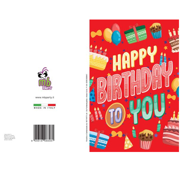 BIGLIETTI COMPLEANNO PZ 12 COD.8481
