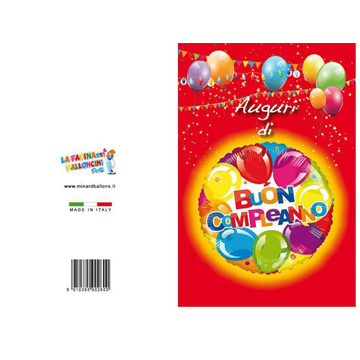 BIGLIETTI COMPLEANNO PZ 12 COD.2600