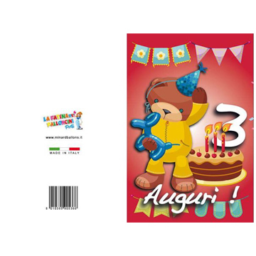 BIGLIETTI COMP.3 ANNI PZ 12 COD.5366