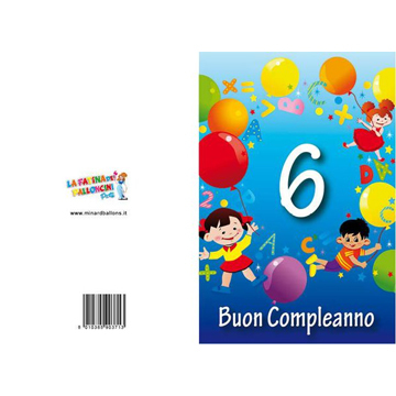 BIGLIETTI COMP.6 ANNI PZ 12 COD.3713