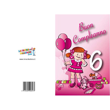 BIGLIETTI COMP.6 ANNI PZ 12 COD.8473