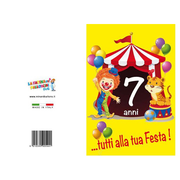 BIGLIETTI COMP.7 ANNI PZ 12 COD.5441