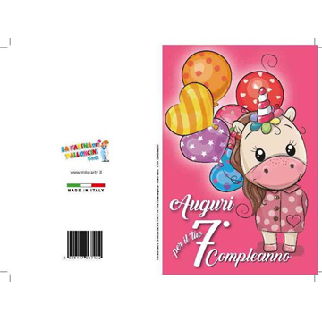BIGLIETTI COMP.7 ANNI PZ 12 COD.7422