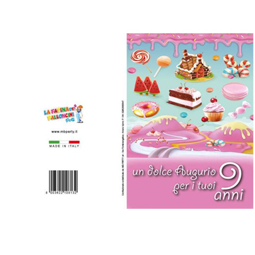 BIGLIETTI COMP.9 ANNI PZ 12 COD.8132