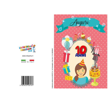 BIGLIETTI COMP.10 ANNI PZ 12 COD.8187