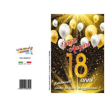 BIGLIETTI 18 ANNI PZ 12 COD.5404