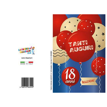 BIGLIETTI 18 ANNI PZ 12 COD.5442