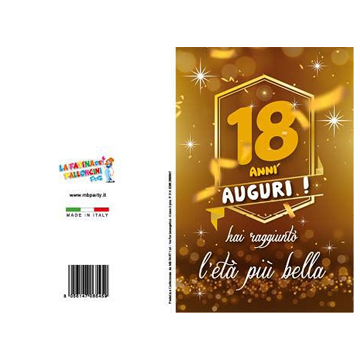 BIGLIETTI 18 ANNI PZ 12 COD.5459