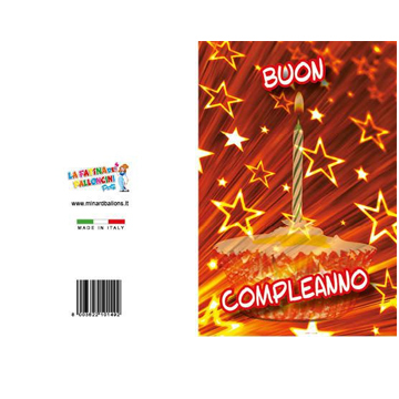BIGLIETTI COMPLEANNO PZ 12 COD.1492