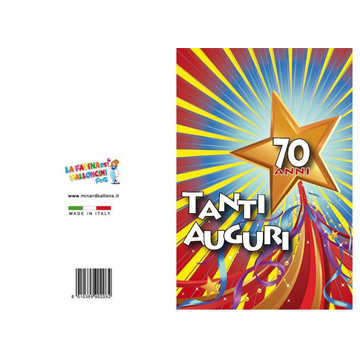 BIGLIETTI B.C.70 ANNI PZ 12 COD.2082