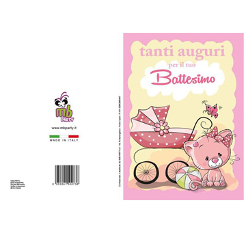 BIGLIETTI BATTESIMO F PZ 12 COD.0736