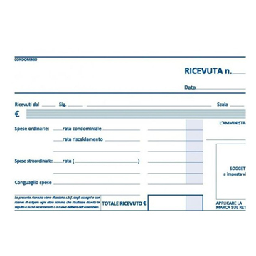 Blocco ricevuta condominio 2copie 880
