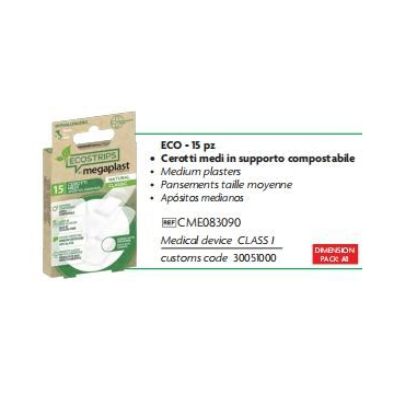 ECO   CLASSICI   CEROTTI   SUPPORTO   COMPOSTABILE trasparenti 15 pezzi formato medio (10- 7x2cm)