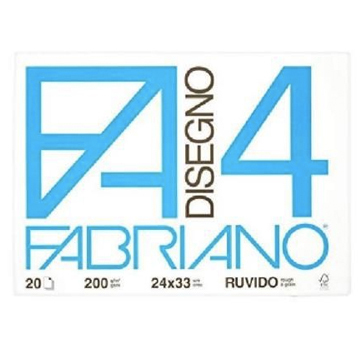 FABRIANO F4 BLOCCO 24X33 RUVIDO 200GR 20FG      5000597