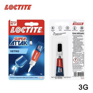 Loctite Super Attak Colla Speciale per Vetro da 3Gr