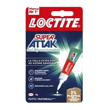 loctite  super  attak  gel  riposizionabile 3 gr