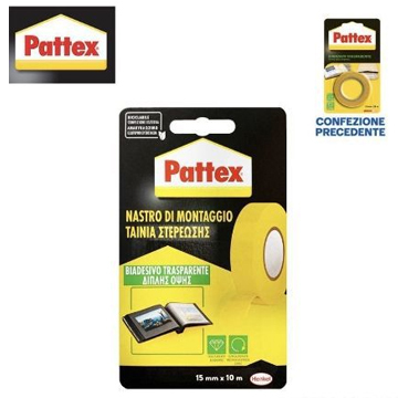 PATTEX  BIADESIVO  TRASP. 15MM X 10MT