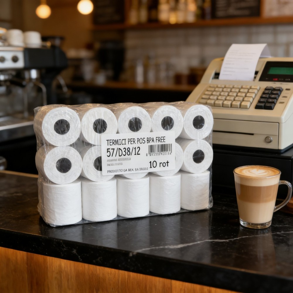 10 ROTOLI TERMICI PER POS 57X18