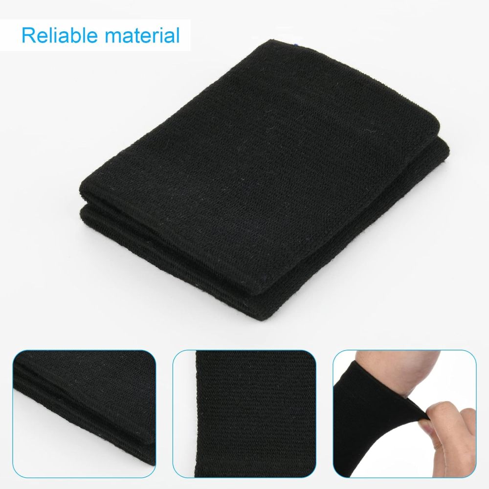 Tankye 1 Pair Compression Wrist Sleeve Nylon Brace Wraps Supports Elastic Wristbands for Wrist Protect Pain Relief in Typing Running Basketball Volleyball Golf Playing (Black)