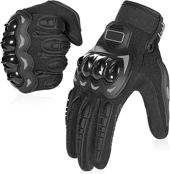 Tankye Motorcycle Gloves Breathable, Touchscreen Motorbike Gloves Anti-Slip with Good Grip Hard Knuckles Protection for Men Women Motocross, BMX ATV MTB Cycling, Road Racing - Yellow M