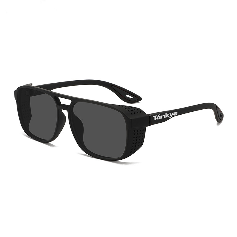 New trendy polarized sunglasses cross-border double beam side hollow sunglasses outdoor men's and women's sports glasses