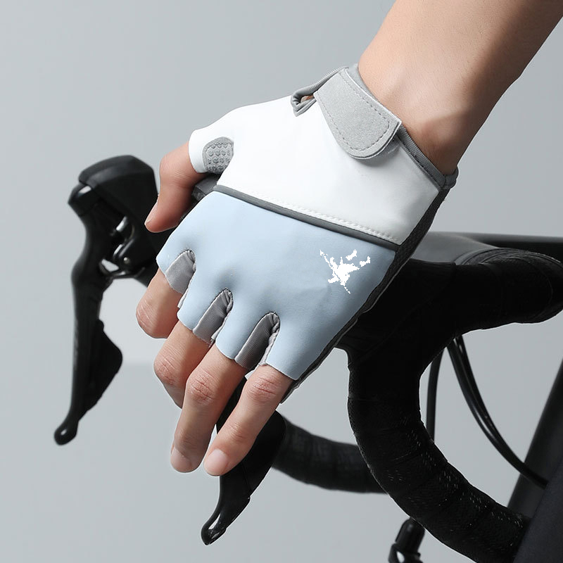 Fitness cycling gloves, outdoor sports training, golf, silicone anti slip, wear-resistant, ice silk, breathable, half finger, men's and women's styles