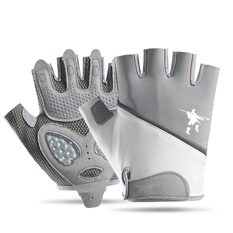 Fitness cycling gloves, outdoor sports training, golf, silicone anti slip, wear-resistant, ice silk, breathable, half finger, men's and women's styles
