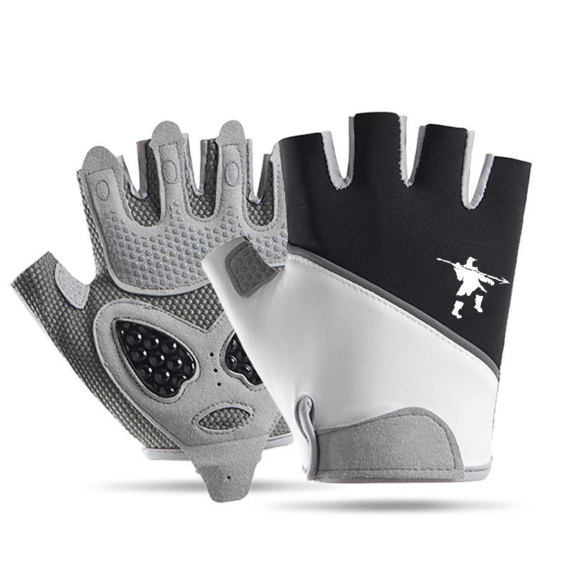 Fitness cycling gloves, outdoor sports training, golf, silicone anti slip, wear-resistant, ice silk, breathable, half finger, men's and women's styles