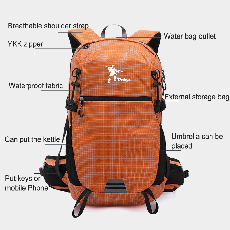 Tankye Hiking Backpack, Lightweight design Waterproof Hiking Daypack with 3L Water Bladder and Rain Cover, Lightweight Travel Camping Backpack for Men Women