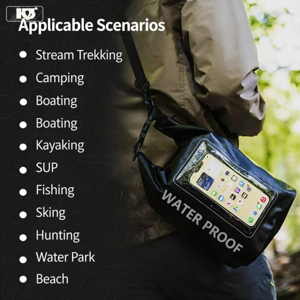 Tankye  Outdoor multifunctional waterproof bucket bag 5L waterproof bag swimming diagonal cross bag PVC mobile phone waterproof bag