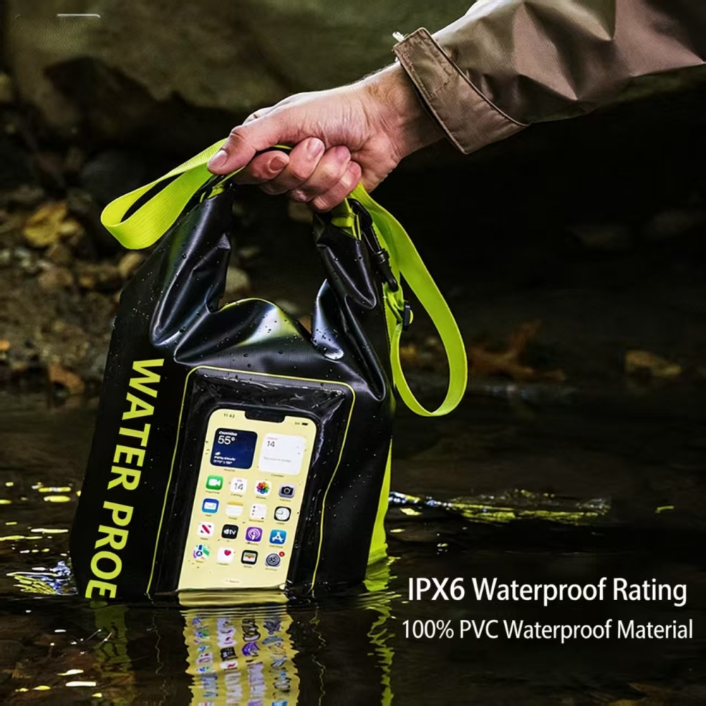 Tankye  Outdoor multifunctional waterproof bucket bag 5L waterproof bag swimming diagonal cross bag PVC mobile phone waterproof bag