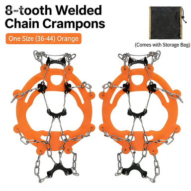 Tankye Outdoor 10-tooth ice crampon anti-slip shoe cover with bottom nail chain, suitable for both men and women, for outdoor snowy and icy areas, anti-slip ice crampons